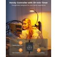 thumbnail image 5 of Luz de lectura con clip de 5 W, luz de cama de 36 LED, luz de lectura ocular, 3 colores y 5 niveles de brillo, lámpara de cama de cabecero con adaptador, perfecta para leer JAMW Sencillez, 5 of 5