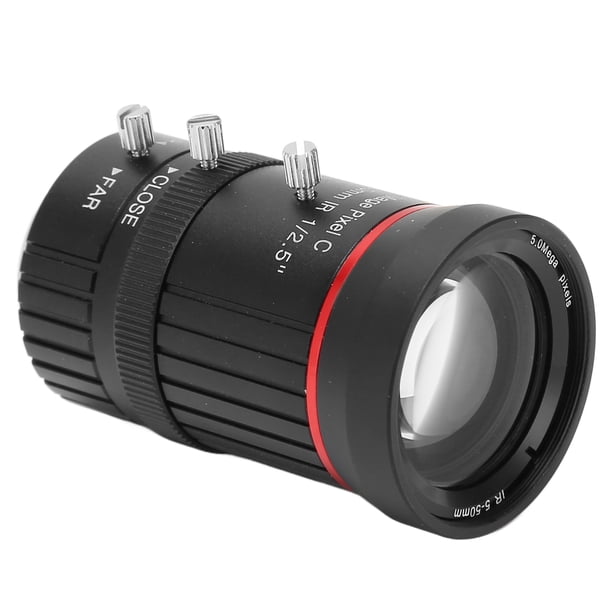 Lente De Montura C, Lente De Iris Manual Buena Reproducción De Color Alta Compatibilidad Carcasa Resistente Distancia Focal De 5 MP Para Cámara Industrial