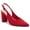 red, variant on Women's Pointed Toe Block Heel Pumps Slingback Chunky Heel Slip On Work Party Dress Shoes