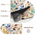 thumbnail image 6 of Round Area Rug 4 Ft, Colorful Eucalyptus Leaves Washable Non-Slip Circle Carpet for Living Room/Bedroom, Watercolor Botanical Modern Art Low-Profile Crawling Mats Collection Rugs for Indoor, 6 of 8