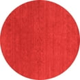 thumbnail image 1 of Ahgly Company Indoor Round Abstract Orange Contemporary Area Rugs, 4' Round, 1 of 1