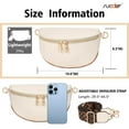 thumbnail image 2 of SUOSDEY Women Fashionable Fanny Packs Leather Belt Bag Theft Purse for Travel Camping, 2 of 6