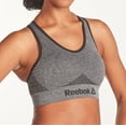 thumbnail image 3 of Reebok Womens Medium Impact Seamless Sports Bra with Removable Bra Cups, Sizes S-3XL, 3 of 8