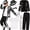 110 (3-4years), variant on Pop Super Star Costume 5pcs Set, 80s Retro Black Sequin Jacket Trousers Hat Glove, Stage Outfit Halloween