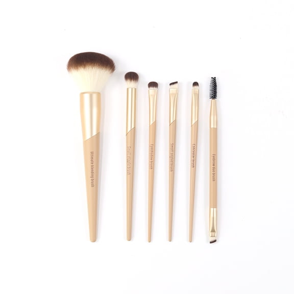 Walmart 6 Piece Foundation Makeup & Cosmetic Brush Set, Gold