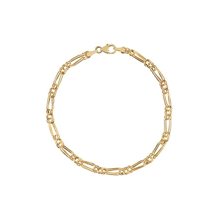 Simply Gold 10k Yellow Alternating Round And Simply Gold 10k Yellow Alternating Round And Oval Links Bracelet 7 5