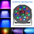 thumbnail image 2 of Luz de escenario 18 LEDs Par Light Lámpara de escenario Iluminación compatible con DMX512 / Sonido activado / Maestro-esclavo / Modo estroboscópico para Fiesta disco Navidad Andoer Luz de escenario, 2 of 7