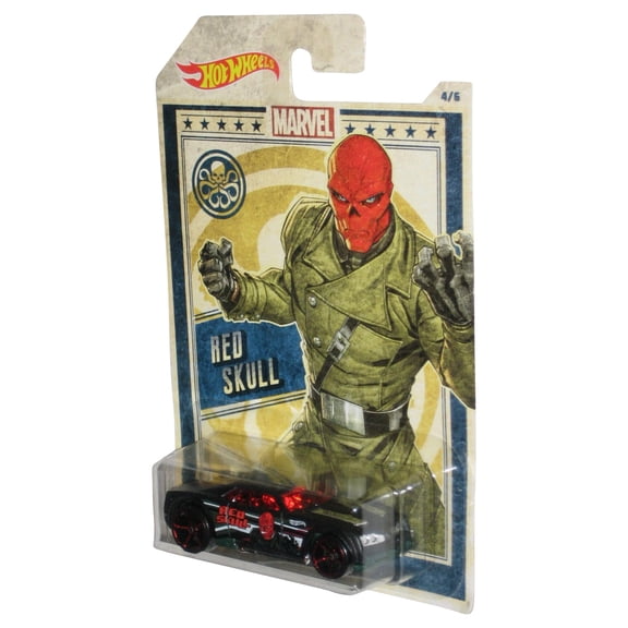 Marvel Red Skull Bully Goat (2018) Hot Wheels Blue Toy Car 4/6