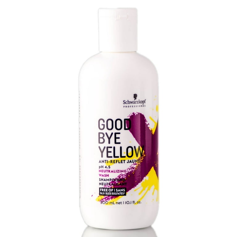 Smitsom sygdom plade komme ud for 10.1 oz , Schwarzkopf Goodbye Yellow Neutralizing Wash Shampoo Hair - Pack  of 1 w/ Sleek Teasing Comb - Walmart.com