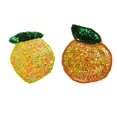 thumbnail image 1 of Altotux Yellow Lemon Orange Fruit Seed Beaded Sequins Motif Applique Patch (Lemon), 1 of 3