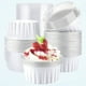 thumbnail image 1 of Moldes desechables para cupcakes con tapa, 50 unidades de flan, 8,5 x 6,5 x 6 cm, para hornear, de aluminio, para postres, flan y cupcakes, ideal como recuerdo de baby shower (blanco), 1 of 5