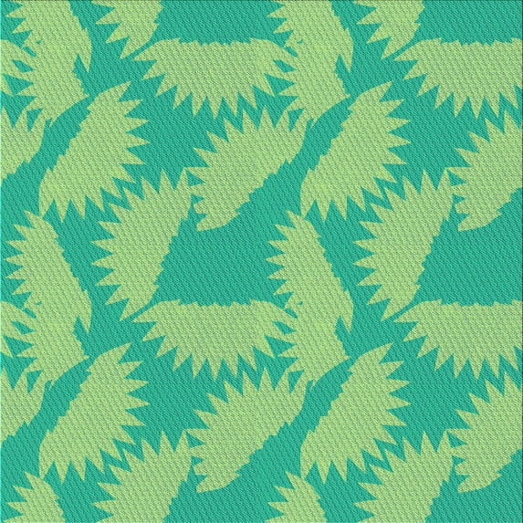 Ahgly Company Machine Washable Indoor Square Transitional Lime Mint Green Area Rugs, 4' Square