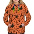 thumbnail image 4 of Hoodies for Women - halloween witch print Comfrt Colour Drawstring Women'S Fashion Hoodies & Sweatshirts, Fall Outfits Clothes for Women 2024 Pullover with Kangaroo Pocket, 4 of 7