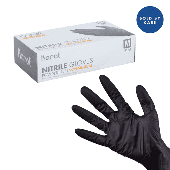Nitrile Powder - Free Disposable Gloves (Black) - Medium - 1,000 ct