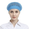 thumbnail image 1 of TOPTIE Mesh Cap Unisex Elastic Band Bouffant Hat Lightweight Breathable Solid Work Cap for Kitchen Restaurant Workshop, 1 of 8