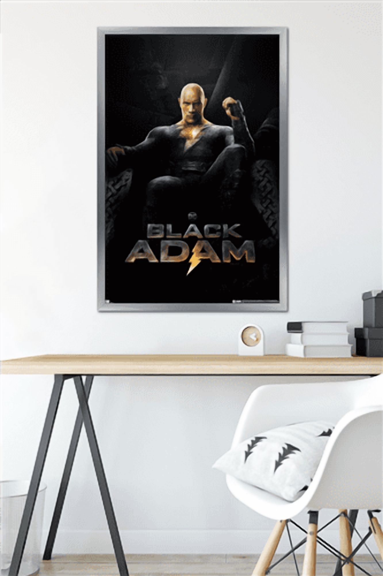 DC Comics Movie Black Adam - Throne One Sheet Wall Poster, 22.375" x 34" Framed
