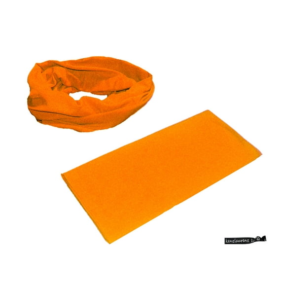 Kenz Laurenz Mulitfunctional Headband Wide Yoga Running Workout Orange