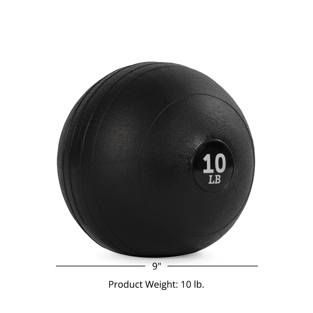 Titan Fitness 10 LB Rubber Slam Ball, Dead Weight Ball Absorbs Impact, Minimal Bounce, Textured Surface