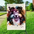 thumbnail image 3 of Shetland Sheepdog Portrait Watercolor Vintage Retro Styles Garden Flag 12x18in Double Sided Sheltie Dog Lover Gifts Outdoor Decor - 00001, 3 of 5