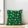 thumbnail image 2 of St.Patrick''s Day Green Pillow Covers 18x18 Set of 2 Lucky Shamrock Clover Throw Pillow Covers Decorations Spring Holiday Pillowcase Decor Gift Farmhouse Linen Cushion Cover for Sofa Couch Bed, 2 of 6