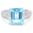 thumbnail image 3 of 5.75 Carat Genuine Swiss Blue Topaz and White Topaz .925 Sterling Silver Ring, 3 of 3