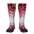 thumbnail image 2 of Lsque Colorful Tie Dye Stained Glass 3 Printed Crew Socks Men's Women's LightWeight Thin Casual Calf Socks ,Knee High Socks,Cotton Socks, 2 of 9