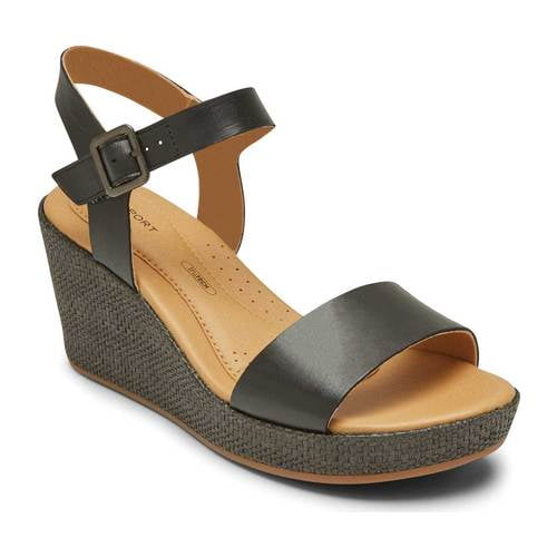 Rockport - Women's Rockport Lyla 2 Piece Wedge Sandal - Walmart.com - Walmart.com
