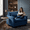 Blue, variant on 70'' Loveseat with Ottoman for Living Room, Noelse L Shaped Cloud Couch with Washable Cover and Pillows, 2 Seater Small Sectional Sofas for Apartment, Corduroy Beige