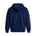 thumbnail image 4 of hoksml Men s Fuzzy Fleece Hoodie Solid Warm Long Sleeve Pullover for Fall Daily Work Outdoor Comfort, 4 of 6
