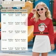 thumbnail image 7 of COEQINE Crop Top for Girls Short Length Long Sleeve Sweatshirt, Fall Winter Crewneck Pullover, Cute Casual Loose Fit Tops for Kids 13-14 Years, Santa Claus Green Red, 7 of 7