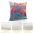 thumbnail image 4 of Pink Flamingo Throw Pillow Covers Cute Flamingo Pillow Covers for Home Sofa Bed Couch for Kids Boys Girls Sea Seagulls Cushion Covers Animal Decor Pillowcases, 4 of 5