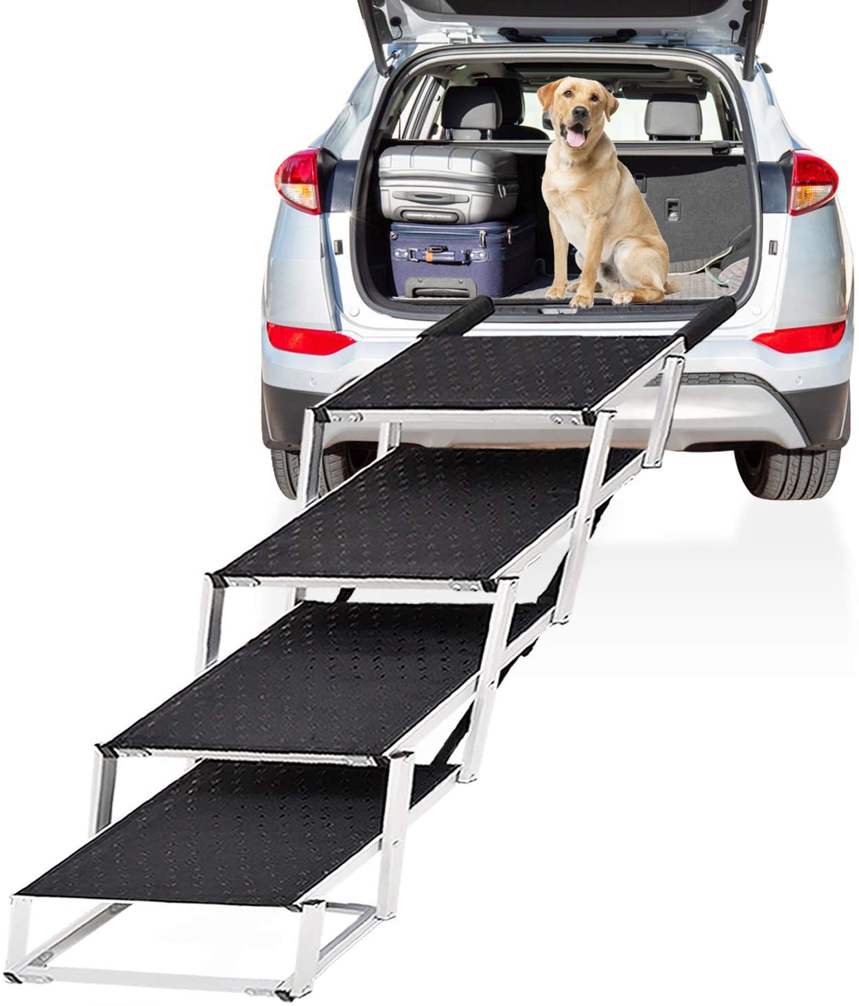 sillervan Foldable Car Dog Steps Multifunctional Pet Staircase