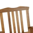 thumbnail image 6 of GDF Studio Kessler Outdoor Acacia Wood Rocking Chairs with Cushion, Set of 2, Teak and Beige, 6 of 8