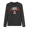 thumbnail image 3 of MHFRRA Camiseta de Manga Larga para Mujer con La Bandera del Día de Canadá y La Hoja de Arce Canadiense. Gris Oscuro, 3 of 3