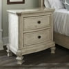 Ashley Demarlos 2 Drawer Wood Nightstand in Parchment