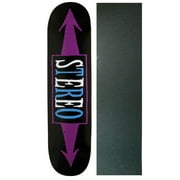 STEREO Skateboard Deck ARROWS BLACK/PURPLE 7.75 Black GRIP