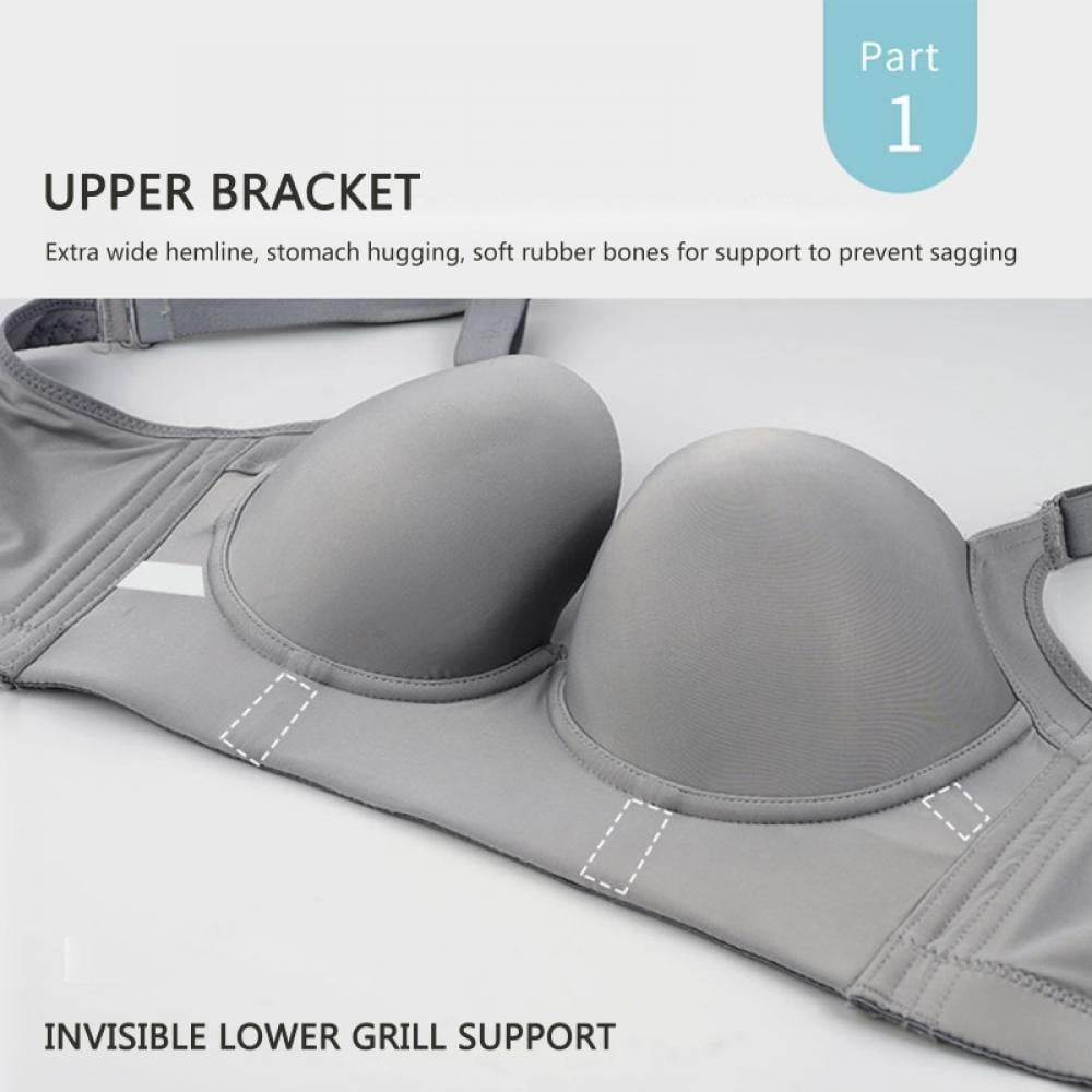 Push up Bra Plus Size Women Support Back Fat - Seven-breasted Oversized  Gathered Ultra-Soft and Breathable Comfortable Smoothing Bra(1-Packs) 
