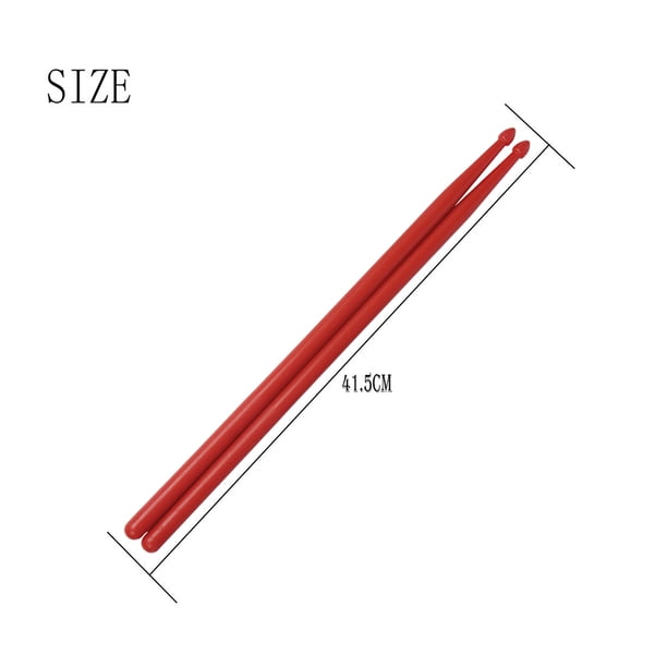 1 par de baquetas de tambor, juego de baquetas de nailon, accesorios profesionales (rojo) Ndcxsfigh Para Estrenar