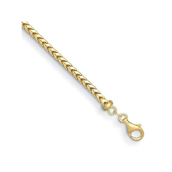 Auriga Fine Jewelry 18K Yellow Gold Polished 3.7mm Solid Franco 7.5" Chain Bracelet for Women