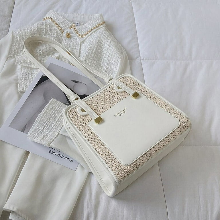 CoCopeaunts Summer Weave Womens Shoulder Bag Luxury Leather Tote Bag New All Match Design Handbags New Female Simple Woven Beach Bags