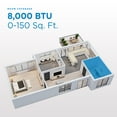 thumbnail image 5 of Danby 5,000 BTU (9,000 BTU ASHRAE) 3-in-1 Portable Air Conditioner with Remote in Black for Rooms up to 150 sq. ft., 5 of 8