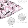thumbnail image 3 of Wukai Pineapple Flamingo Premium Polyester Fleece Pillow Covers with Hidden Zipper Closure,Luxuriously Soft and Durable-18"x18", 3 of 7