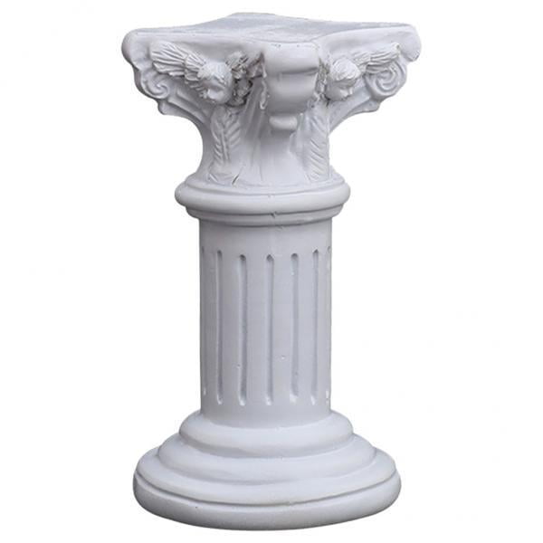 2x Estatua Creativa Del Pilar Romano, candeliere de Resina con Pedestal, Soporte de candeliere, Escultura Interior, Comedor, Decoración de Jardín perfecl Pilar Romano