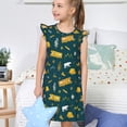 thumbnail image 4 of Fotbe Camping Vestido de Dormir para Niñas de 3 a 10 Años, Mangas Cortas, Estilo Princesa, Pijama Camisón con Mangas Voladas-Large, 4 of 6