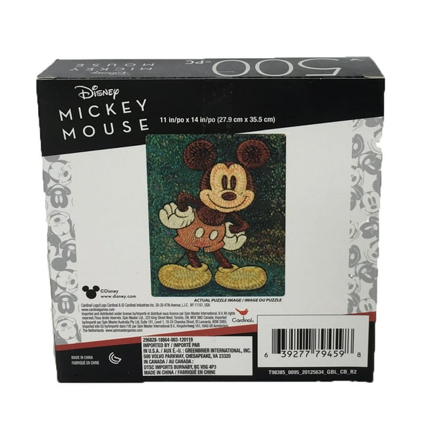 Irónico efecto envidia Cardinal Disney Mickey Mouse 500 Piece Jigsaw Puzzle - Walmart.com