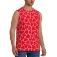 thumbnail image 2 of Fotbe Men's Red Love Heart Print Men's Sleeveless Muscle Tank Tops Casual T-Shirts for Gym Workout Beach-3X-Large, 2 of 8