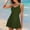 Green, variant on Baqcunre Women's Swimwear Short Skirt Swimsuit Colorblocked Swimming Dress with Pockets Navy S