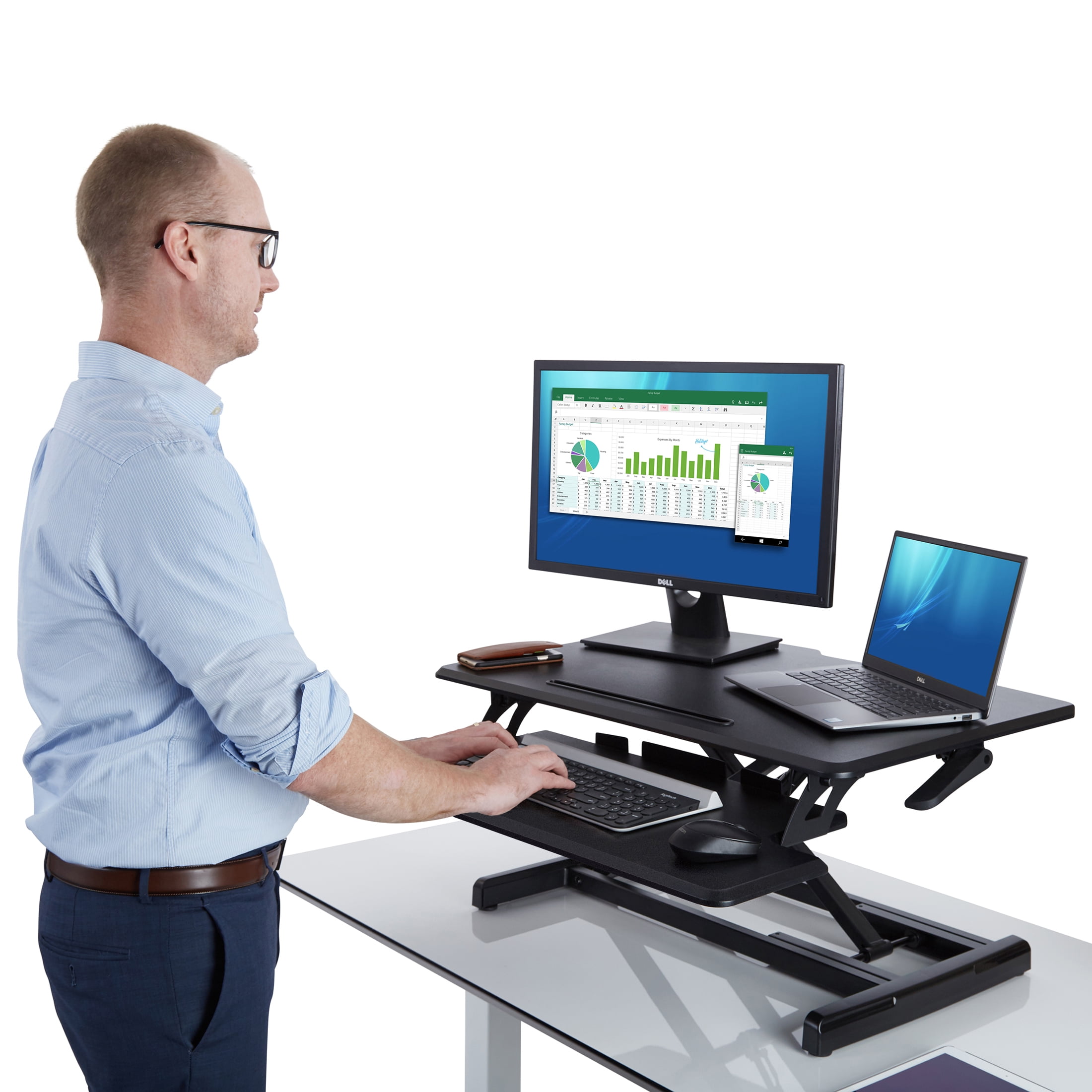 Air Lift PRO Seville Classics Pneumatic Desk Riser