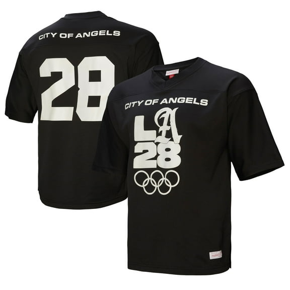 Men's Mitchell & Ness Black LA28 Legacy Jersey