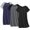 3pcs-Black/Navy Blue/Dark Grey, variant on Nightgowns for Women Cotton Night Gown 3 Pack Sleep Shirts Short Sleeve Nightshirt Soft Sleepwear Nightdress